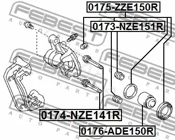 Направляющая тормозного суппорта FEBEST 0173-NZE151R