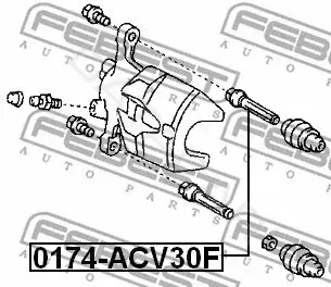 Направляющая тормозного суппорта FEBEST 0174-ACV30F