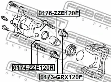 Направляющая тормозного суппорта FEBEST 0174-ZZE120R