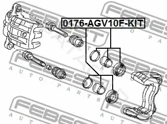 Поршень суппорта FEBEST 0176-AGV10F-KIT