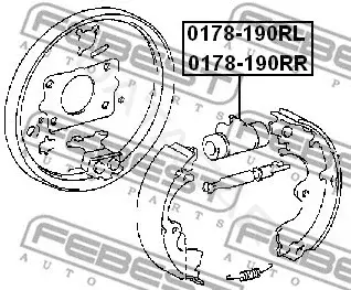 Рабочий тормозной цилиндр FEBEST 0178-190RR