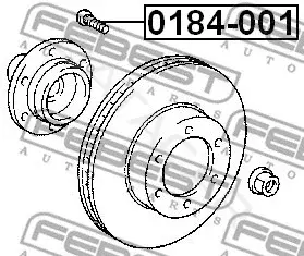 Болт колесный FEBEST 0184-001
