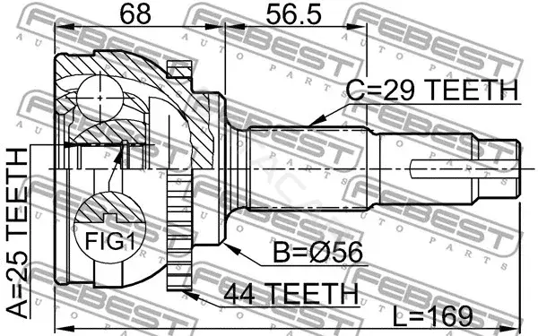 Шрус FEBEST 0210-069A44