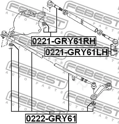 Рулевые наконечники FEBEST 0221-GRY61RH