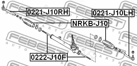 Рулевые наконечники FEBEST 0221-J10LH