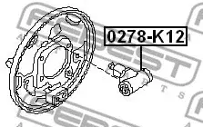 Рабочий тормозной цилиндр FEBEST 0278-K12