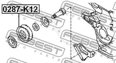 Натяжитель ремня генератора FEBEST 0287-K12