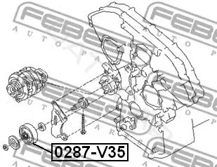 Натяжитель ремня генератора FEBEST 0287-V35