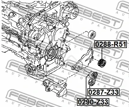 Натяжитель ремня генератора FEBEST 0287-Z33