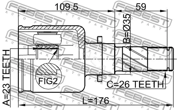 Шрус FEBEST 0511-M320ATLH