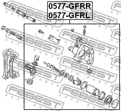Суппорт тормозной FEBEST 0577-GFRR