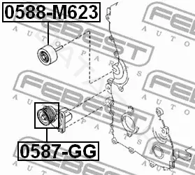 Ролик ремня генератора FEBEST 0587-GG
