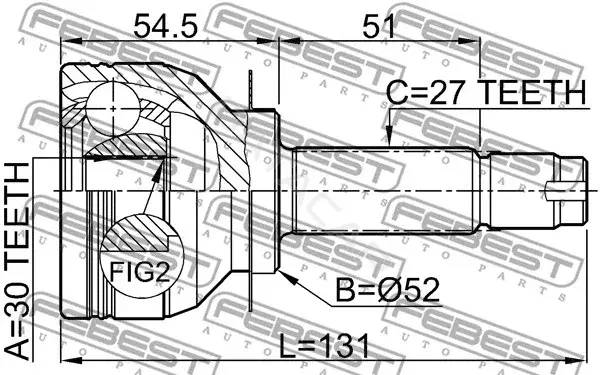 Шрус FEBEST 0810-B13