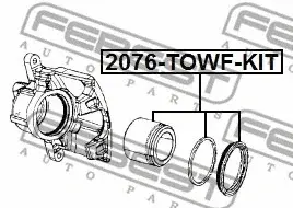 Ремкомплект суппорта FEBEST 2076-TOWF-KIT
