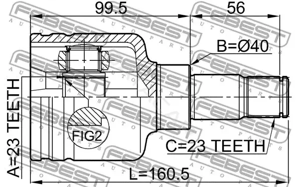 Шрус FEBEST 2111-CB316LH