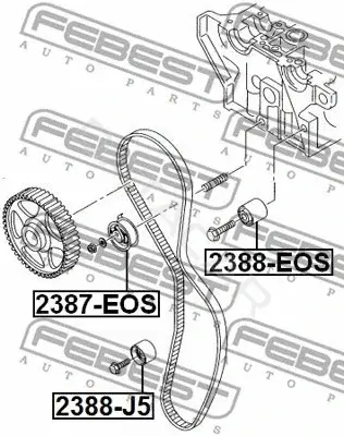 Натяжной ролик ГРМ FEBEST 2387-EOS