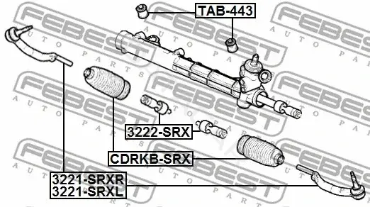 Рулевые наконечники FEBEST 3221-SRXL