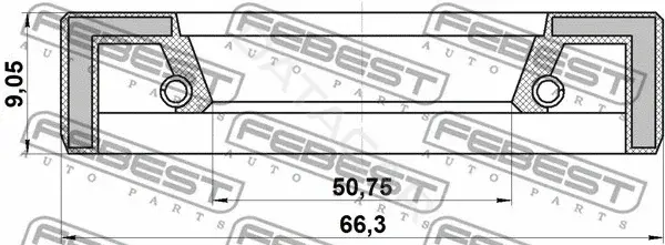 Сальник полуоси FEBEST 95FAY-52660909X