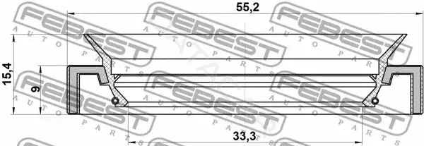 Сальник полуоси FEBEST 95HAY-35550915C