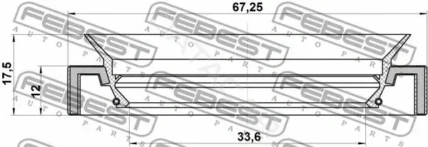 Сальник полуоси FEBEST 95HAY-35671017R