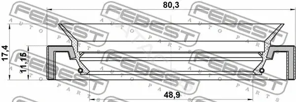Сальник полуоси FEBEST 95HAY-50801117L