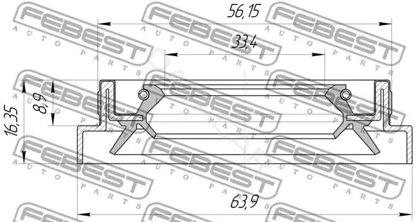 Сальник полуоси FEBEST 95HBS-35560916X