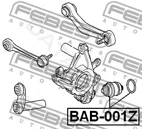 Сайлентблок рычага FEBEST BAB-001Z