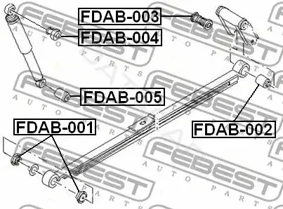 Втулка рессоры FEBEST FDAB-002