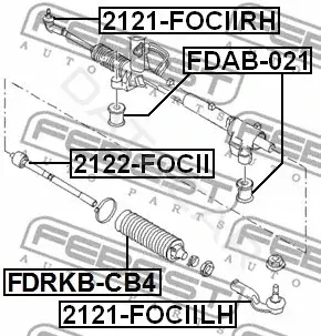 Сайлентблок рулевой рейки FEBEST FDAB-021