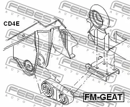 Подушка КПП FEBEST FM-GEAT