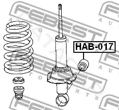 Втулка амортизатора FEBEST HAB-017