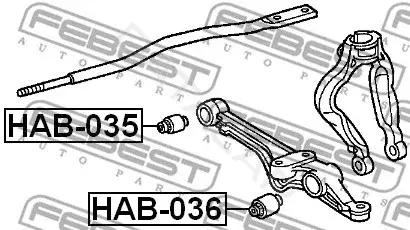 Сайлентблок рычага FEBEST HAB-035