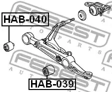 Сайлентблок рычага FEBEST HAB-040