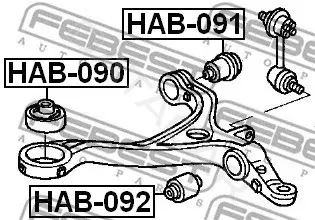 Сайлентблок рычага FEBEST HAB-092