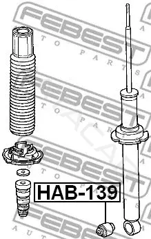 Втулка амортизатора FEBEST HAB-139