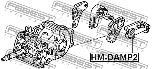Сайлентблок редуктора FEBEST HM-DAMP2