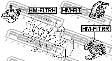 Подушка КПП FEBEST HM-FITRR
