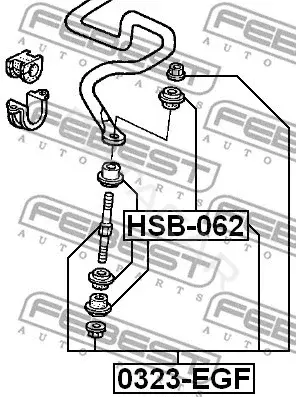 Сайлентблок стойки стабилизатора FEBEST HSB-062