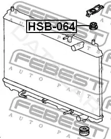 Опора радиатора (крепление) FEBEST HSB-064