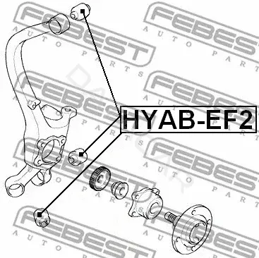 Сайлентблок рычага FEBEST HYAB-EF2