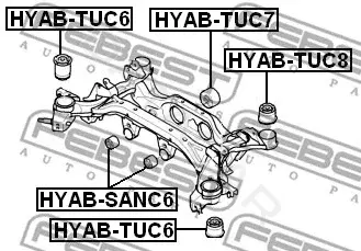 Сайлентблок редуктора FEBEST HYAB-SANC6