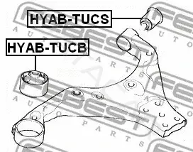 Сайлентблок рычага FEBEST HYAB-TUCB