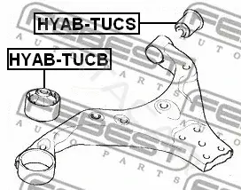 Сайлентблок рычага FEBEST HYAB-TUCS
