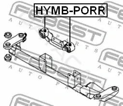 Подушка двигателя (Опора) FEBEST HYMB-PORR