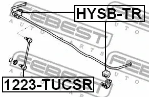 Втулки стабилизатора FEBEST HYSB-TR
