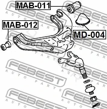 Сайлентблок рычага FEBEST MAB-012