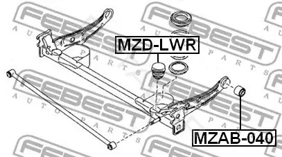 Сайлентблок рычага FEBEST MZAB-040