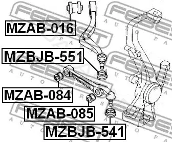 Сайлентблок рычага FEBEST MZAB-084