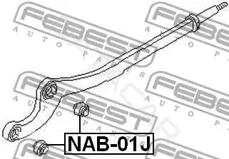 Сайлентблок рычага FEBEST NAB-01J
