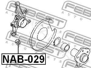 Сайлентблок рычага FEBEST NAB-029